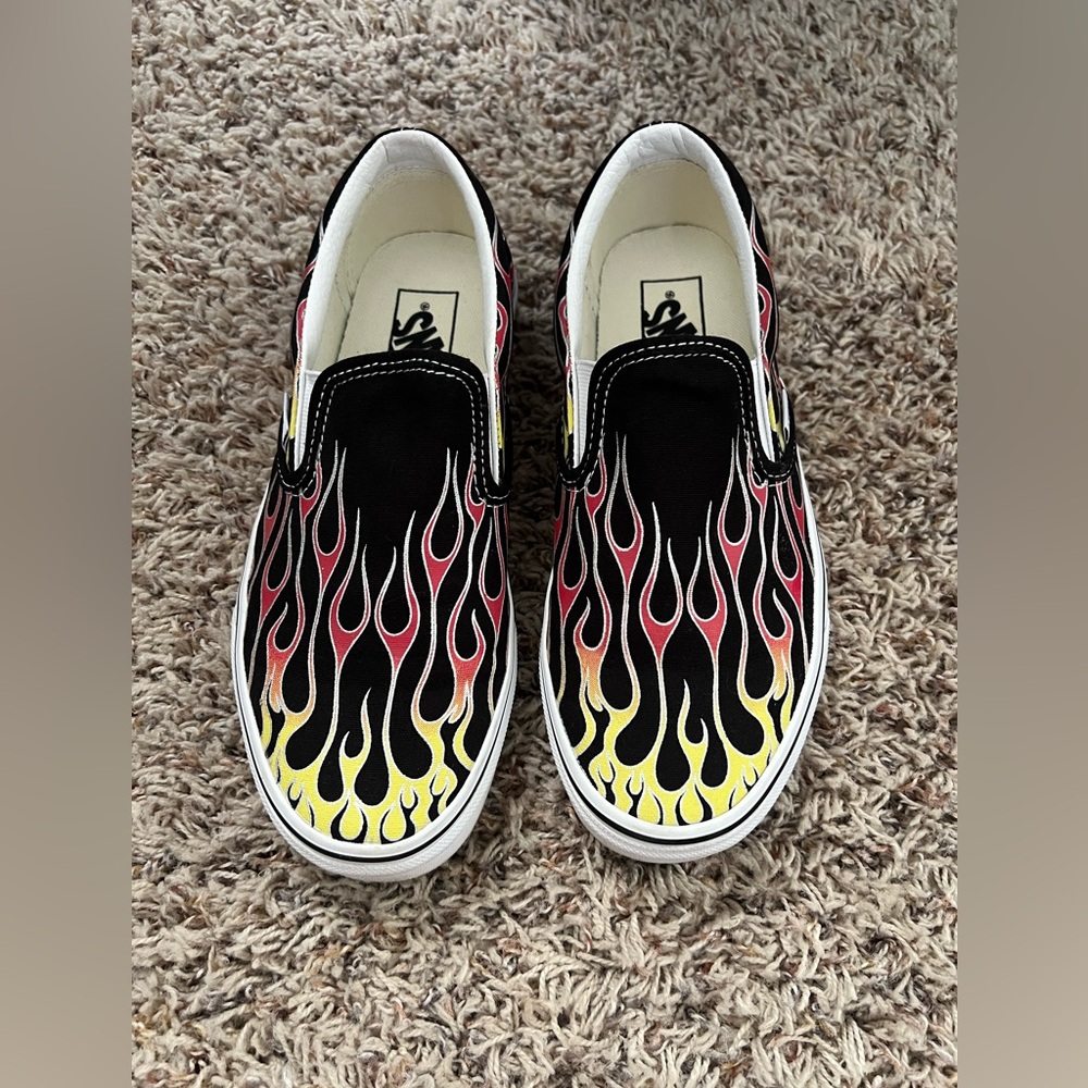 Vans flame slip-on shoes